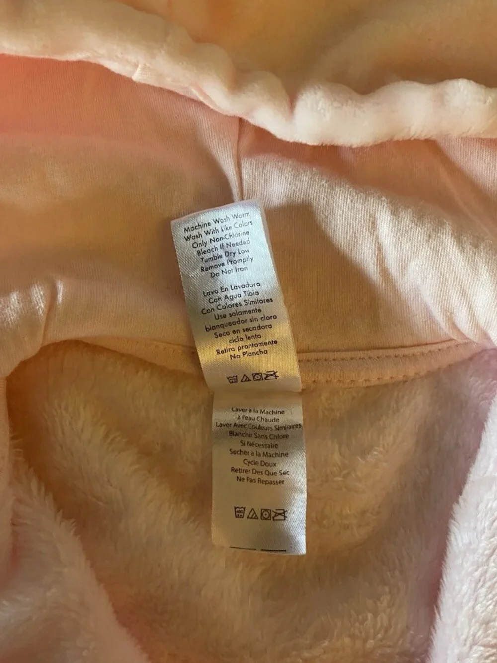 Little Beginnings Baby Girl Bear/Bunny Fleece Hooded Footy Coverup Pink 0-3 Mos